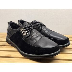 Gatsby Men's Black Oxford Derby Leather Dress Shoes Size 13